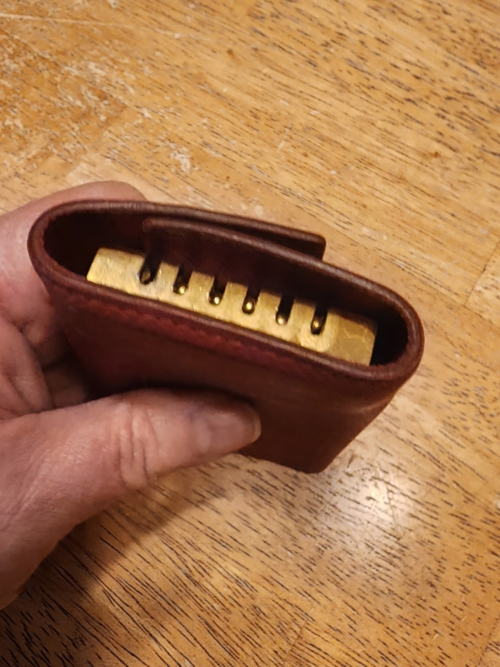 red Hermès leather key case - Picture 6 of 11